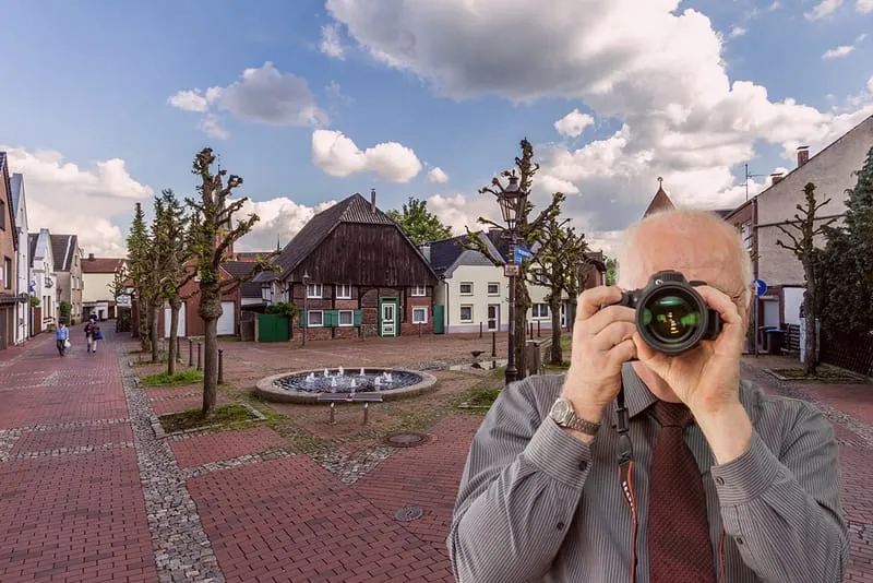 Detektei Kubon ermittelt in Detektei für Haltern am See, Detektiv der Detektei fotografiert, Gänsemarkt Detektei für Haltern am See.