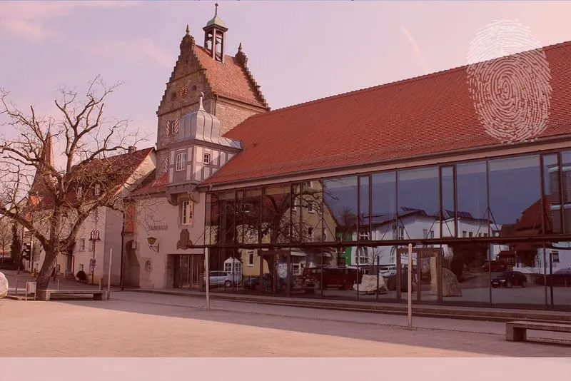 Ilshofen Stadthalle. Fingerabdruck der Detektei Kubon.
