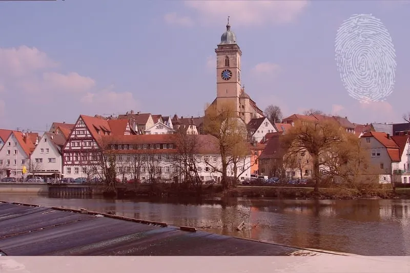 Altstadt Nürtingen. Fingerabdruck der Detektei Kubon.