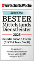 Auszeichnung Beste Detektei 2023