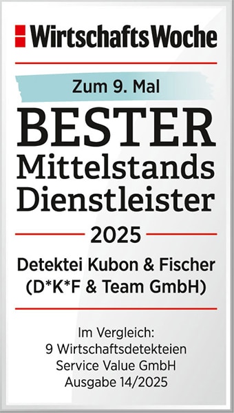 Wirtschaftswoche Auszeichnung Beste Wirtschaftsdetektei 2017 - 2025<br>