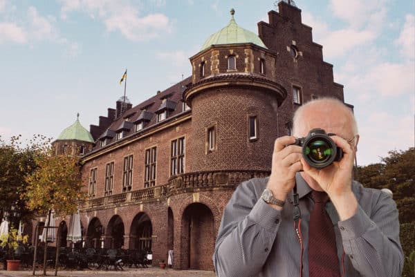 Detektei Kubon ermittelt in Gladbeck, Detektiv der Detektei fotografiert, Schloss Wittringen