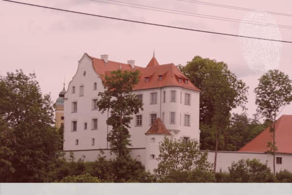 Schloss Stetten, Stadtteil von Niederstotzingen. Fingerabdruck der Detektei Kubon.