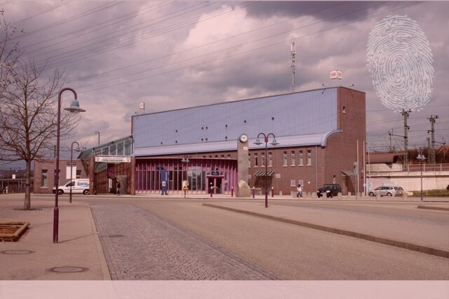 Bahnhof Vaihingen an der Enz. Fingerabdruck der Detektei Kubon.