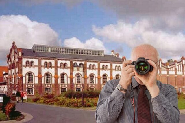 Detektei Kubon ermittelt in Waltrop, Detektiv der Detektei fotografiert, Gewerbeparkt Zeche Waltrop