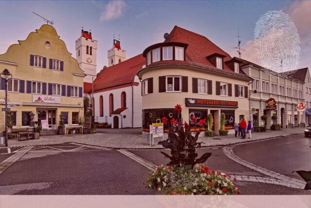 Hauptstraße Wertingen. Fingerabdruck der Detektei Kubon.